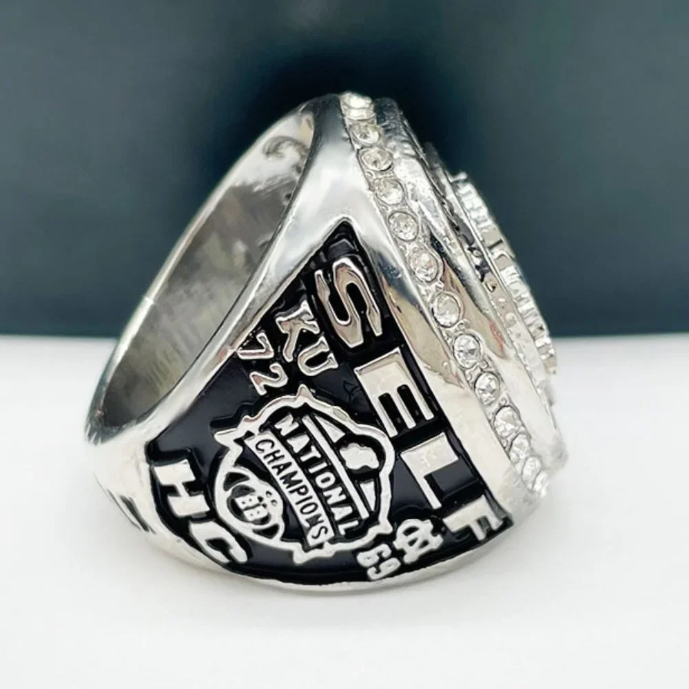 Kansas Jayhawks Championship Ring Basketball Fan Edition 2022‎ Silver
